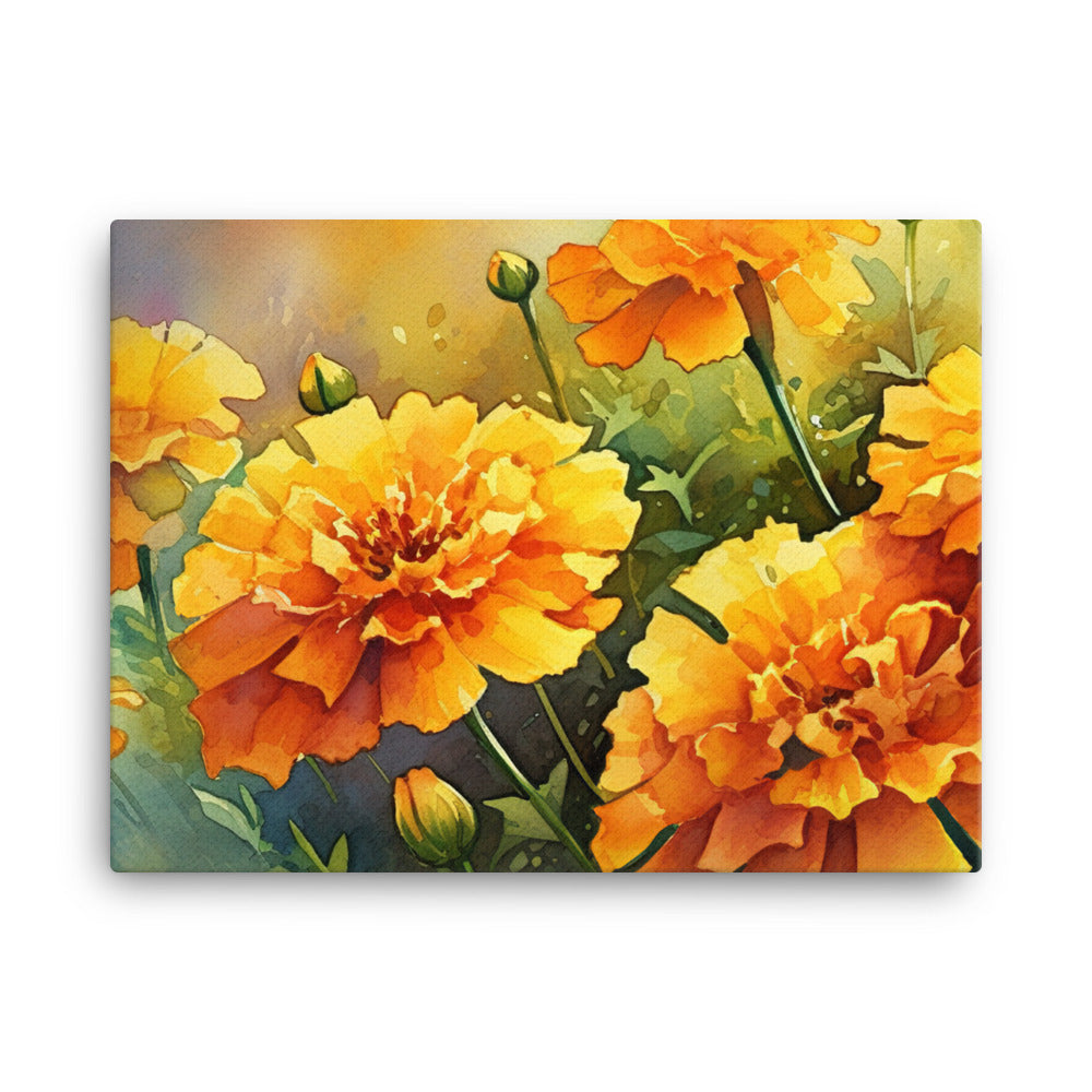 Radiant Marigolds canvas - Posterfy.AI