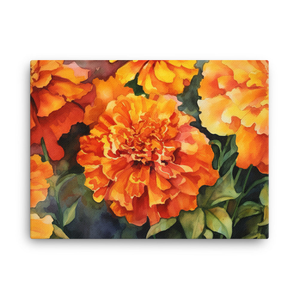 Marigolds in Full Bloom canvas - Posterfy.AI