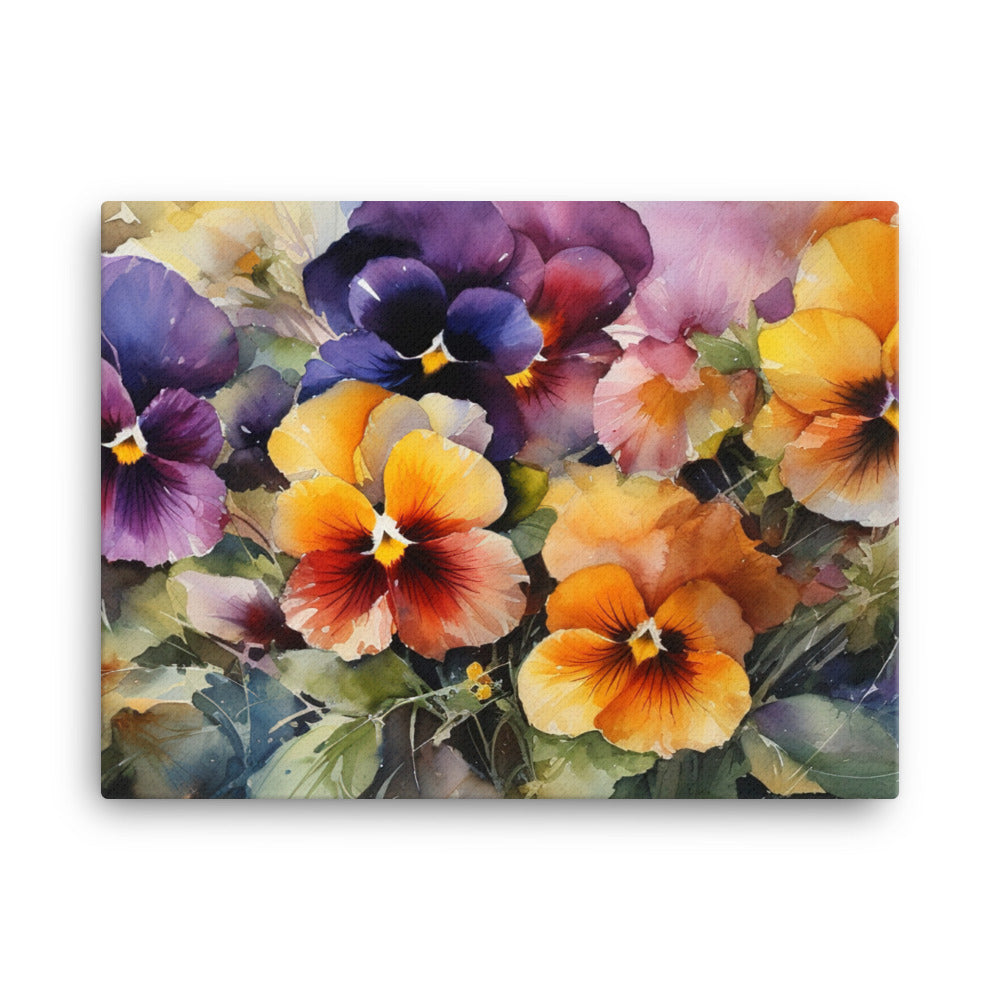 Beauty of Pansies canvas - Posterfy.AI