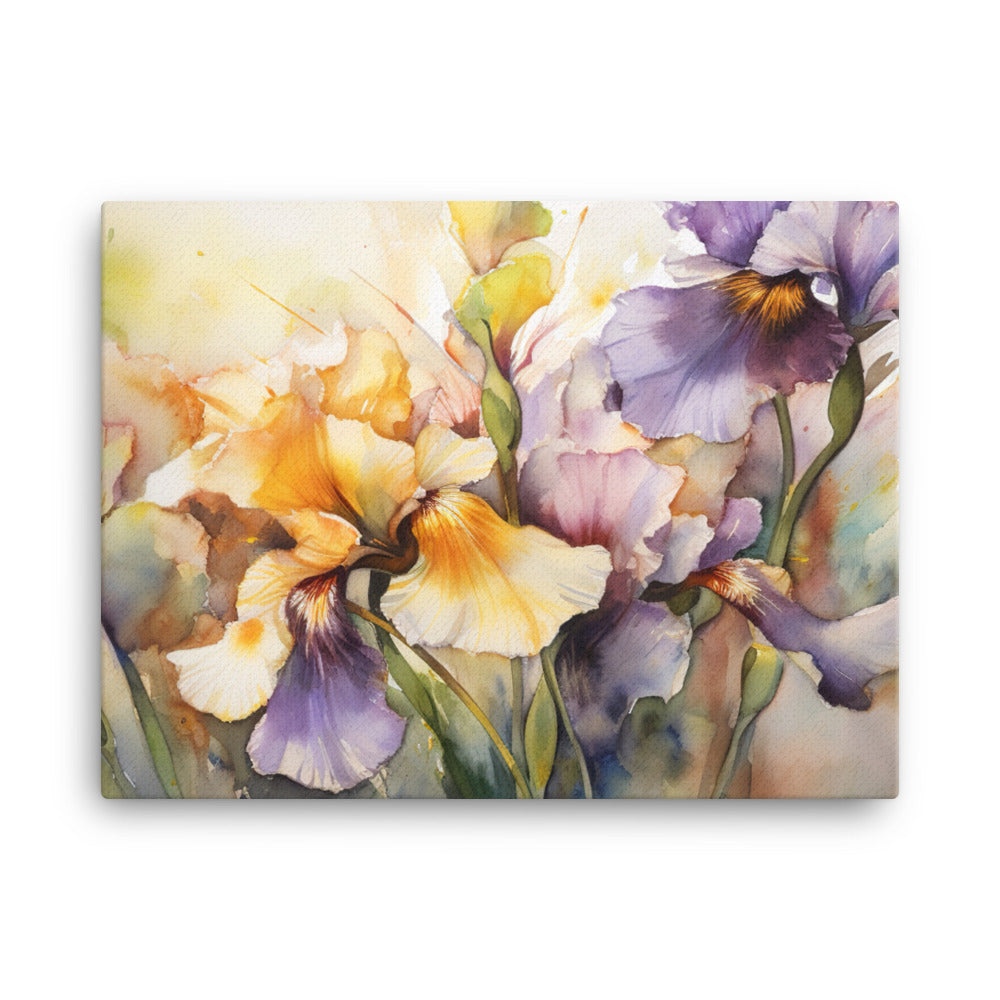 Irises in Full Bloom canvas - Posterfy.AI