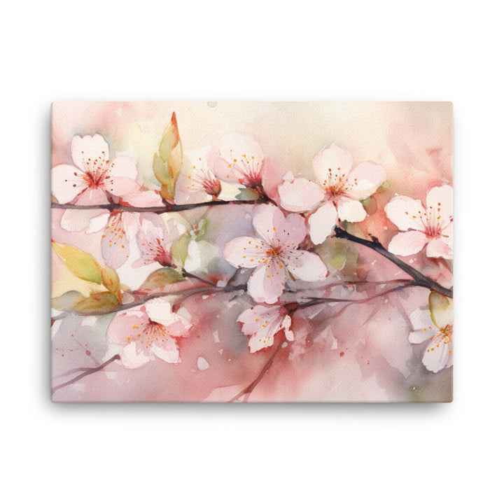 Watercolor Cherry Blossoms canvas - Posterfy.AI