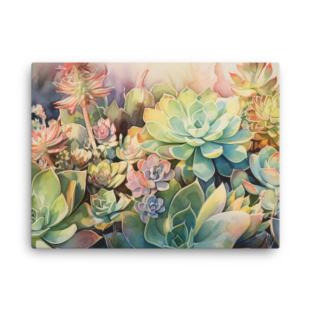 Enchanting Succulents canvas - Posterfy.AI