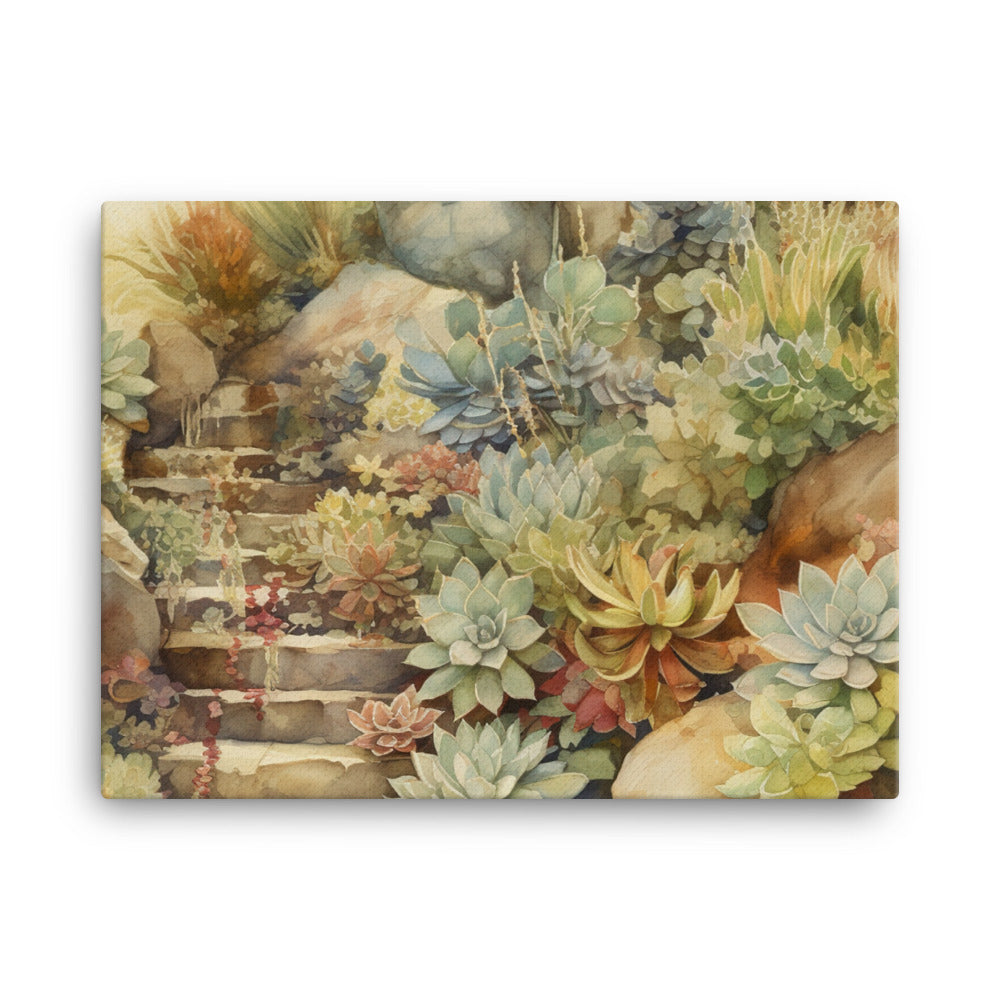 Beauty of Succulent Gardens canvas - Posterfy.AI