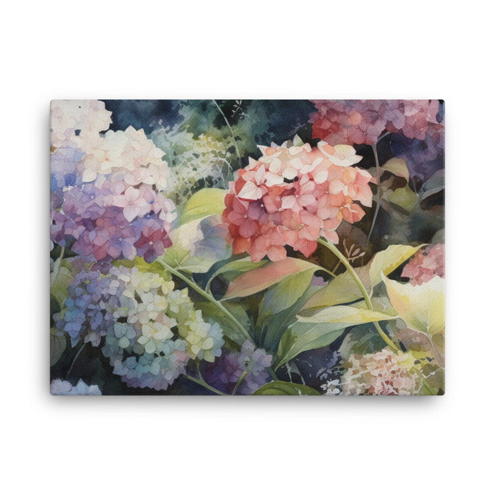 Enchanting Hydrangeas canvas - Posterfy.AI