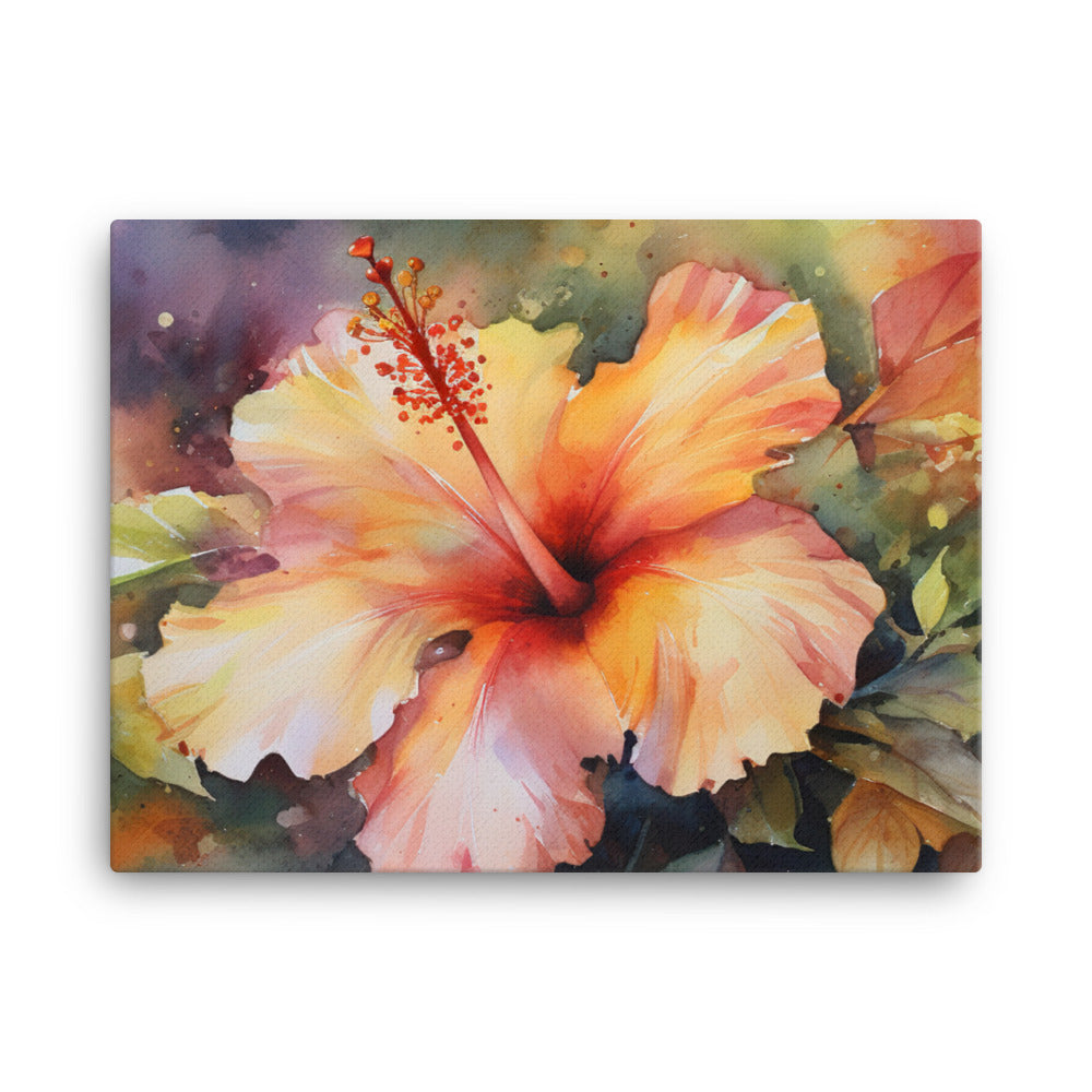 Grace of Hibiscus canvas - Posterfy.AI