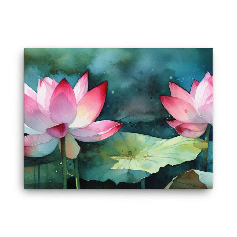 Beauty of Lotus Flowers canvas - Posterfy.AI