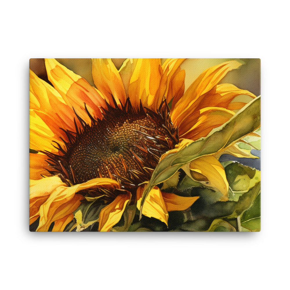 Expressing Sunflowers in Watercolors canvas - Posterfy.AI