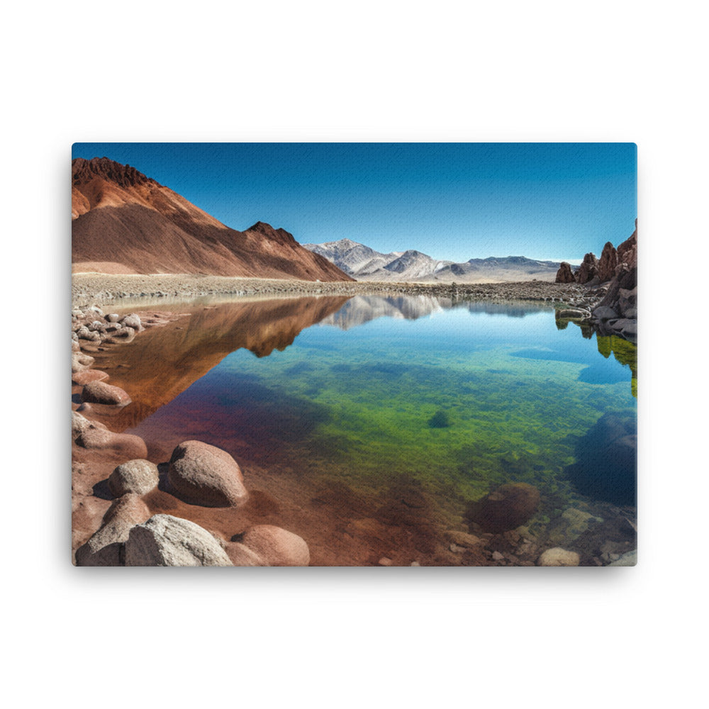 Vivid Reflections of Atacamas Oasis canvas - Posterfy.AI