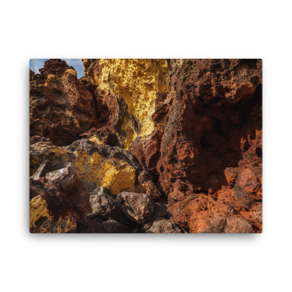 Volcanic Wonders of Nea Kameni canvas - Posterfy.AI