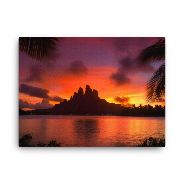 Tropical Sunset Splendor canvas - Posterfy.AI