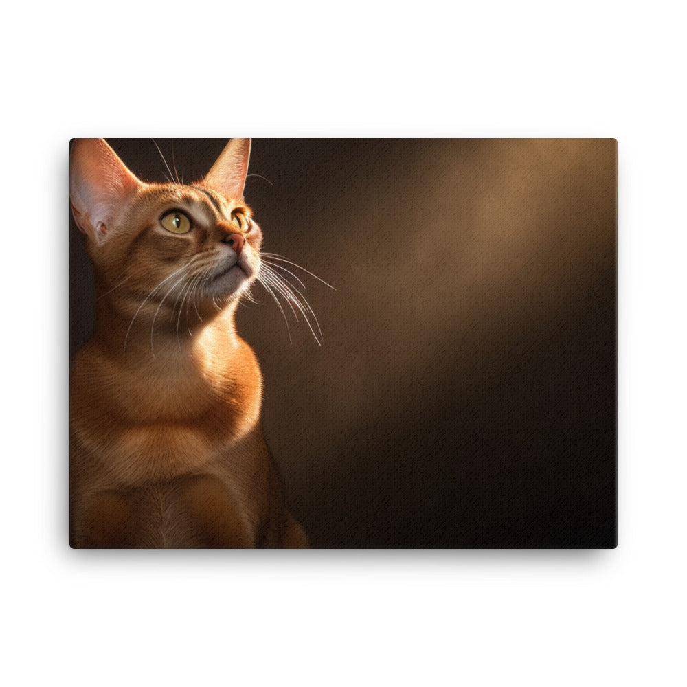 Playful Spirit of Abyssinian Cats canvas - Posterfy.AI