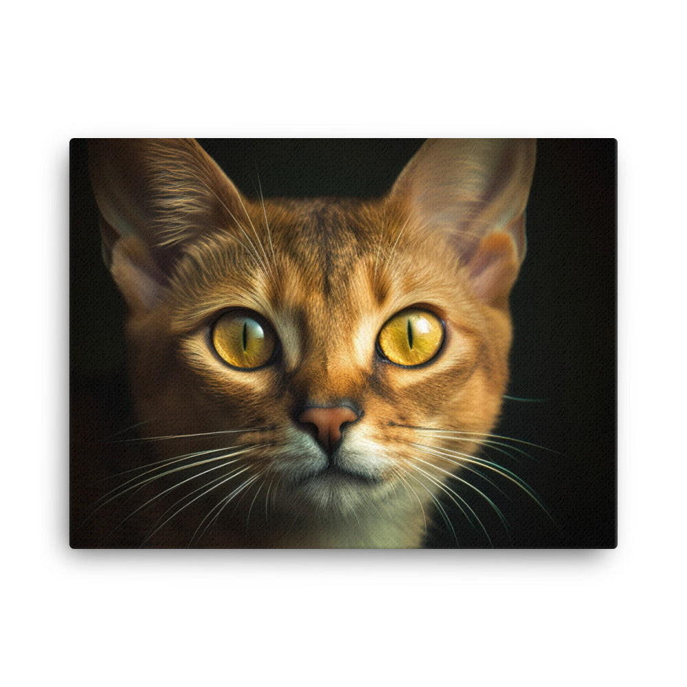 Eyes of Abyssinian Cats canvas - Posterfy.AI