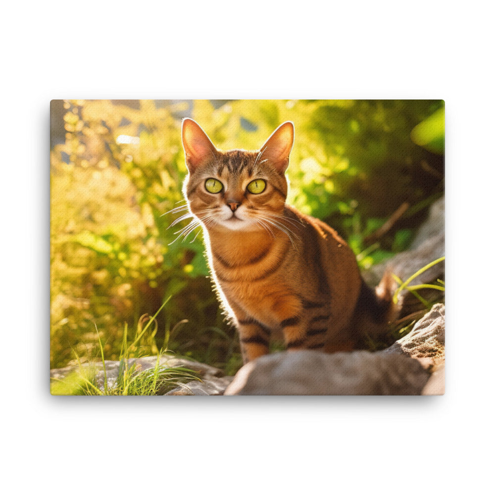 Abyssinian Cat Exploring canvas - Posterfy.AI
