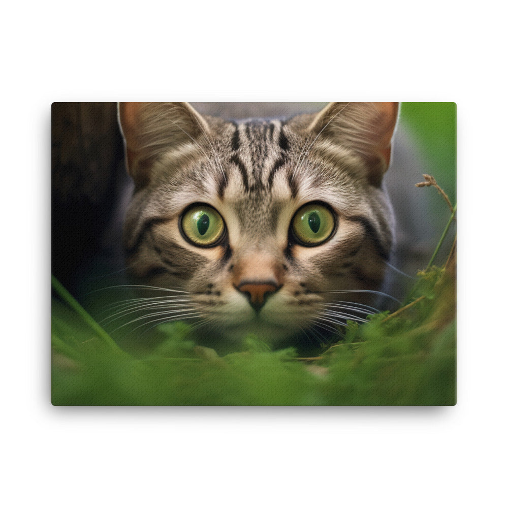 American Shorthair Cat Engaged canvas - Posterfy.AI