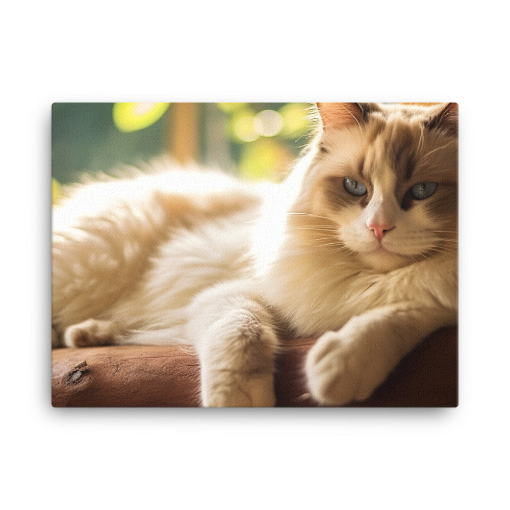 Ragdoll Cat Enjoying canvas - Posterfy.AI