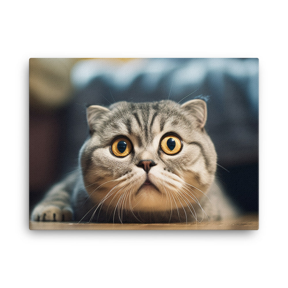 Captivating Scottish Fold canvas - Posterfy.AI