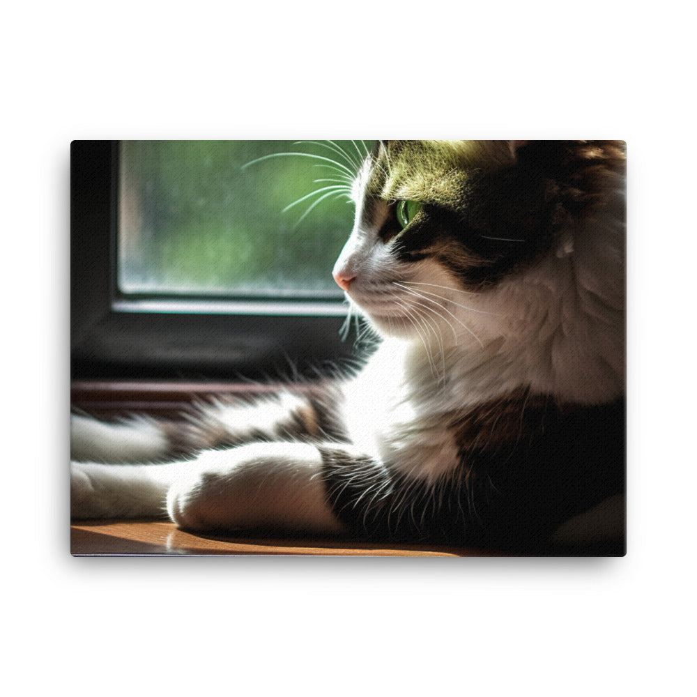 Elegant Manx Cat canvas - Posterfy.AI