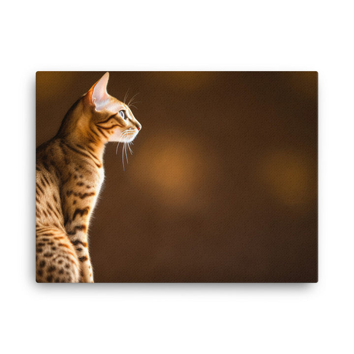 Sitting Ocicat canvas - Posterfy.AI