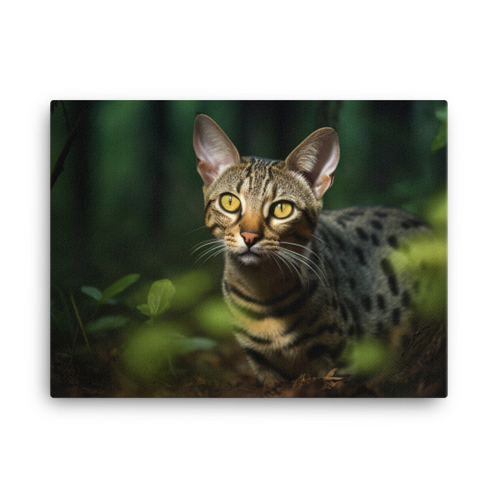 Ocicat Prowling at Night canvas - Posterfy.AI