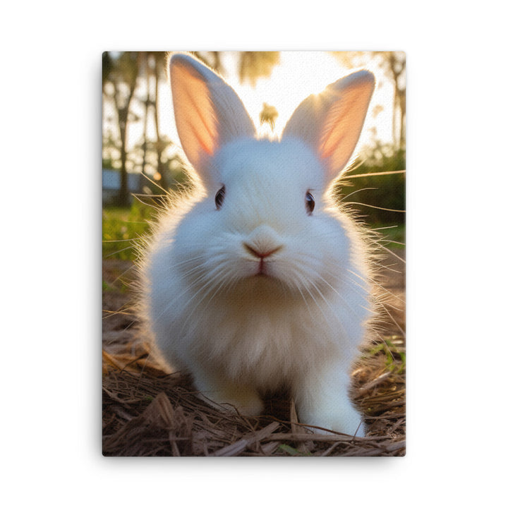 Florida White Bunny Canvas - PosterfyAI.com