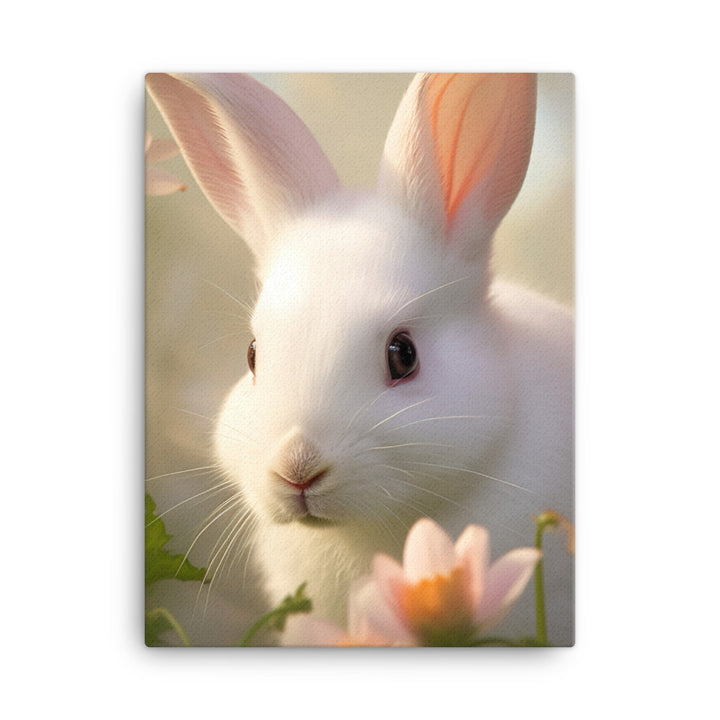 Florida White Bunny Canvas - PosterfyAI.com
