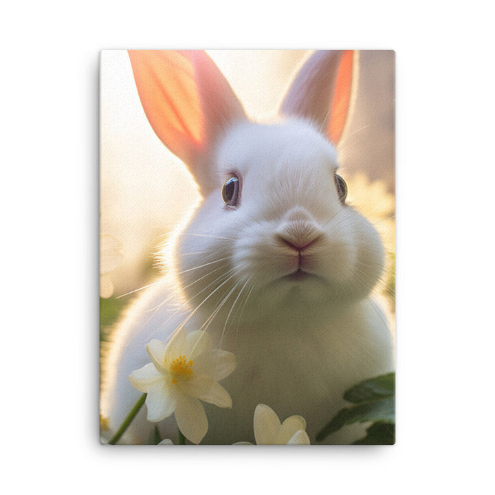 Florida White Bunny Canvas - PosterfyAI.com