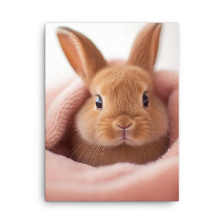 Mini Rex Bunny Canvas - PosterfyAI.com