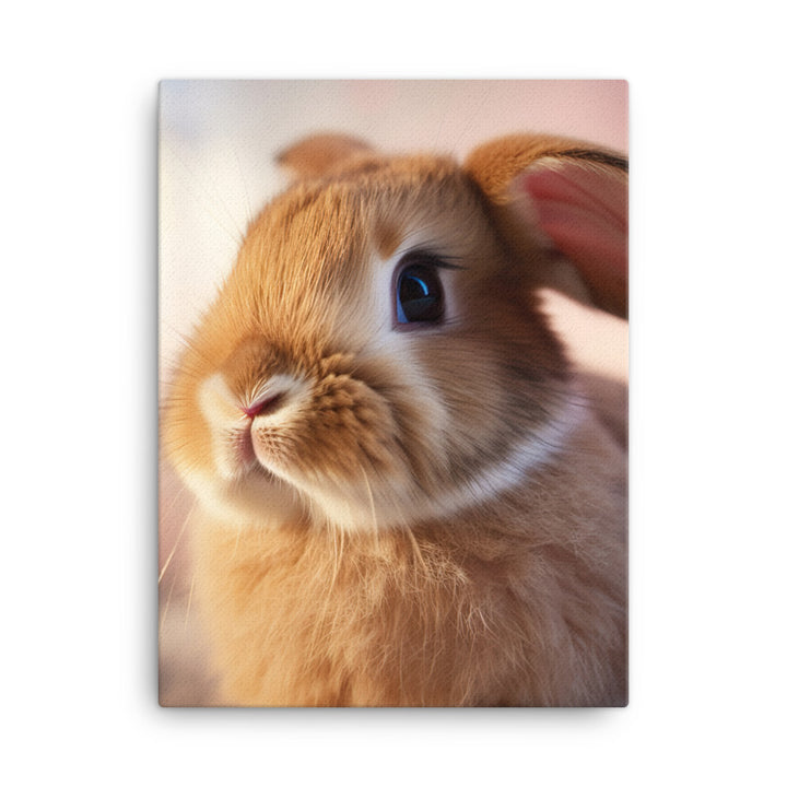 Mini Rex Bunny Canvas - PosterfyAI.com