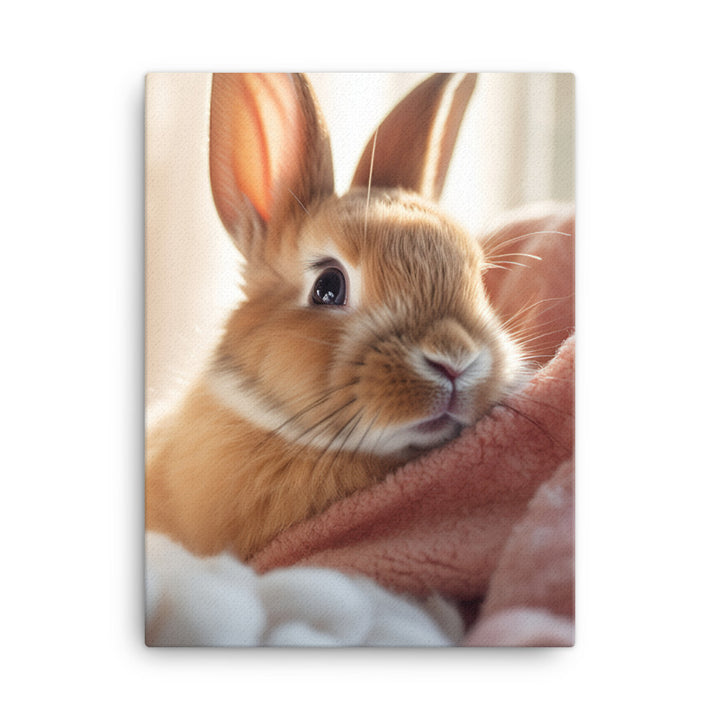 Mini Rex Bunny Canvas - PosterfyAI.com