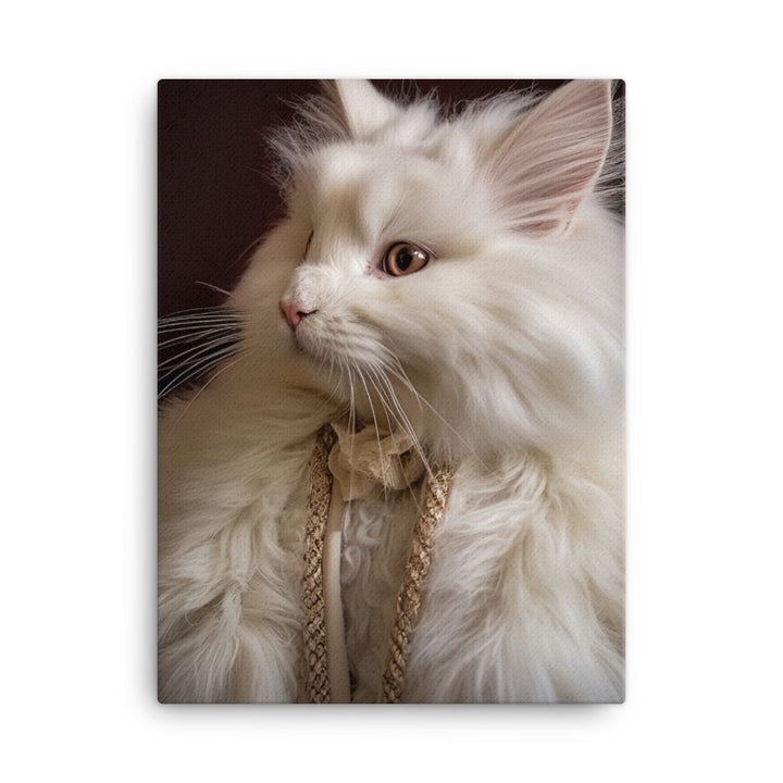 French Angora Bunnys Majestic Beauty Canvas - PosterfyAI.com