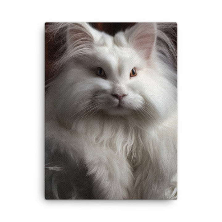 French Angora Bunnys Majestic Beauty Canvas - PosterfyAI.com
