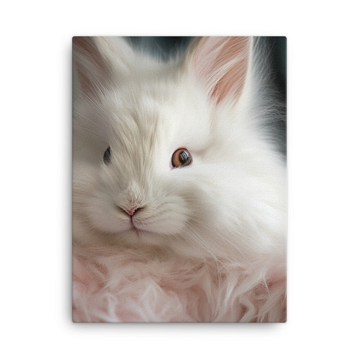 Adorable French Angora Bunny Canvas - PosterfyAI.com
