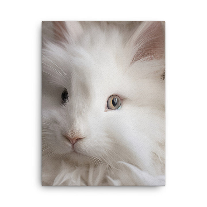 Adorable French Angora Bunny Canvas - PosterfyAI.com