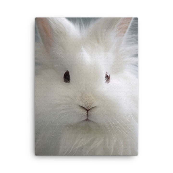 Adorable French Angora Bunny Canvas - PosterfyAI.com