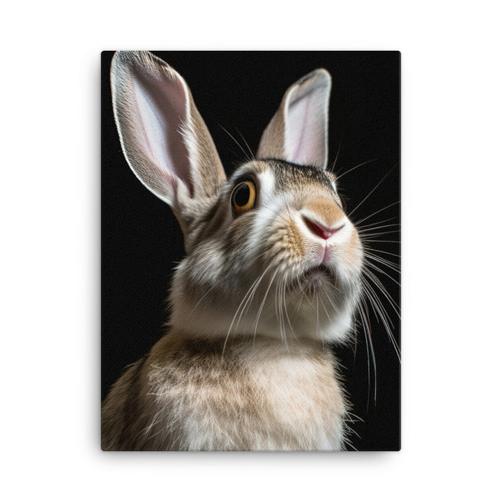 English Spot Bunnys Inquisitive Charms Canvas - PosterfyAI.com
