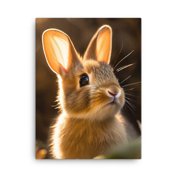 Mini Satin Bunnys Enchanting Inquisitiveness Canvas - PosterfyAI.com