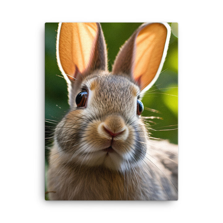 Mini Satin Bunnys Enchanting Inquisitiveness Canvas - PosterfyAI.com