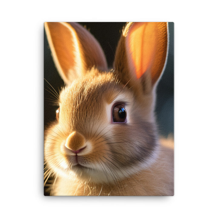 Mini Satin Bunnys Enchanting Inquisitiveness Canvas - PosterfyAI.com
