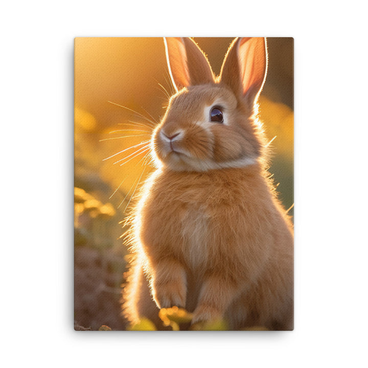 Adorable Tan Bunny Canvas - PosterfyAI.com
