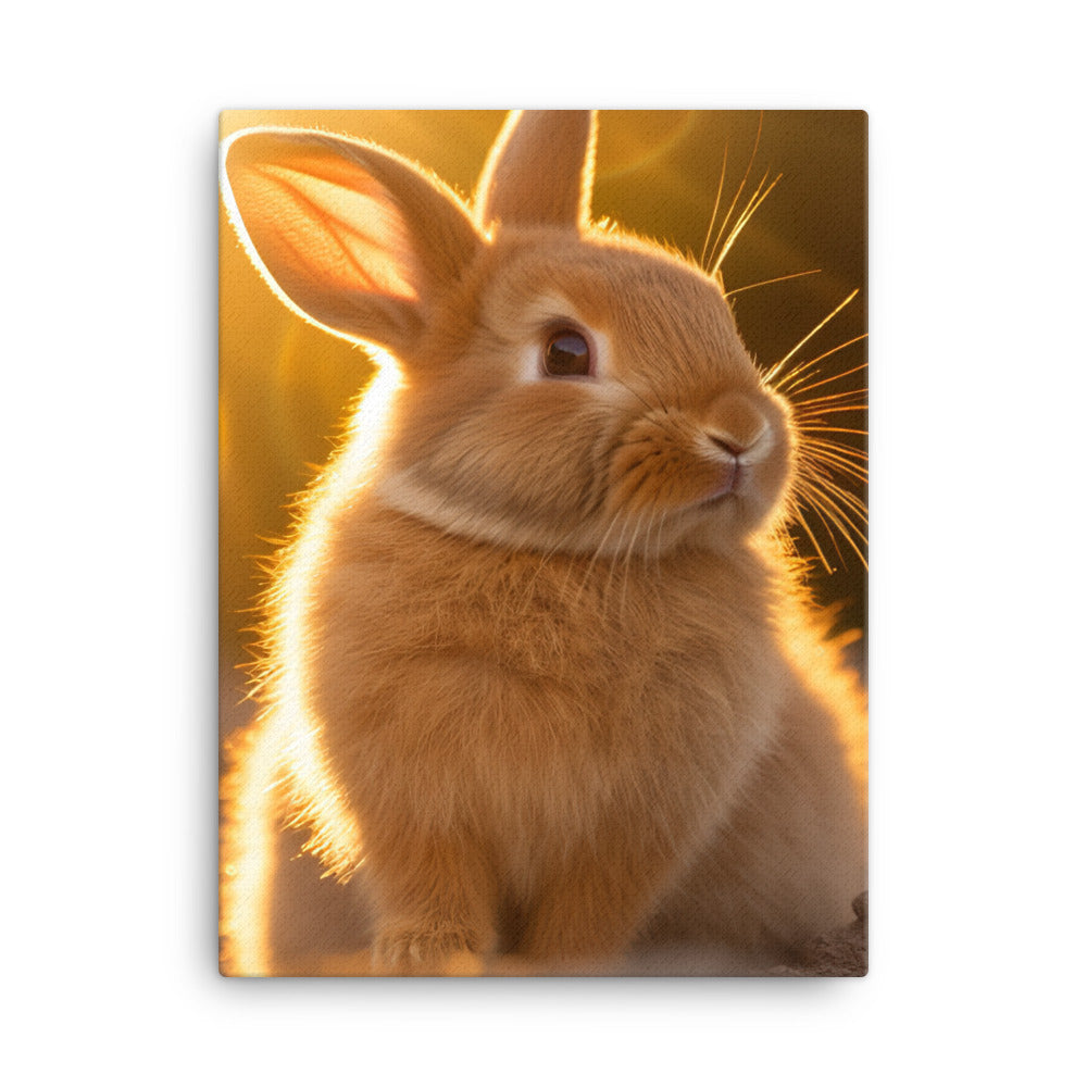 Adorable Tan Bunny Canvas - PosterfyAI.com