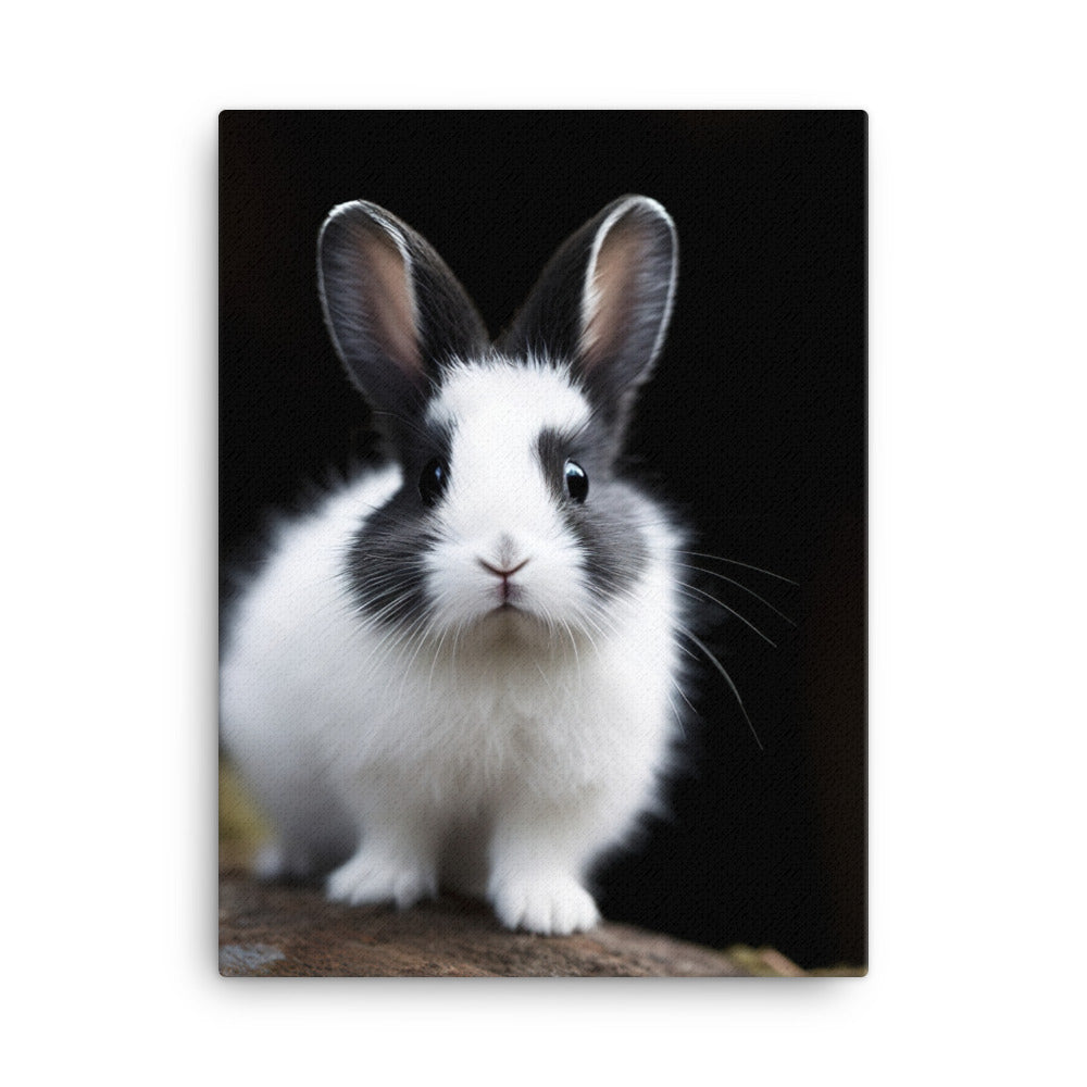 Dwarf Hotot Bunny Canvas - PosterfyAI.com