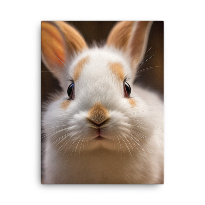 Charming Dwarf Hotot Bunny Canvas - PosterfyAI.com
