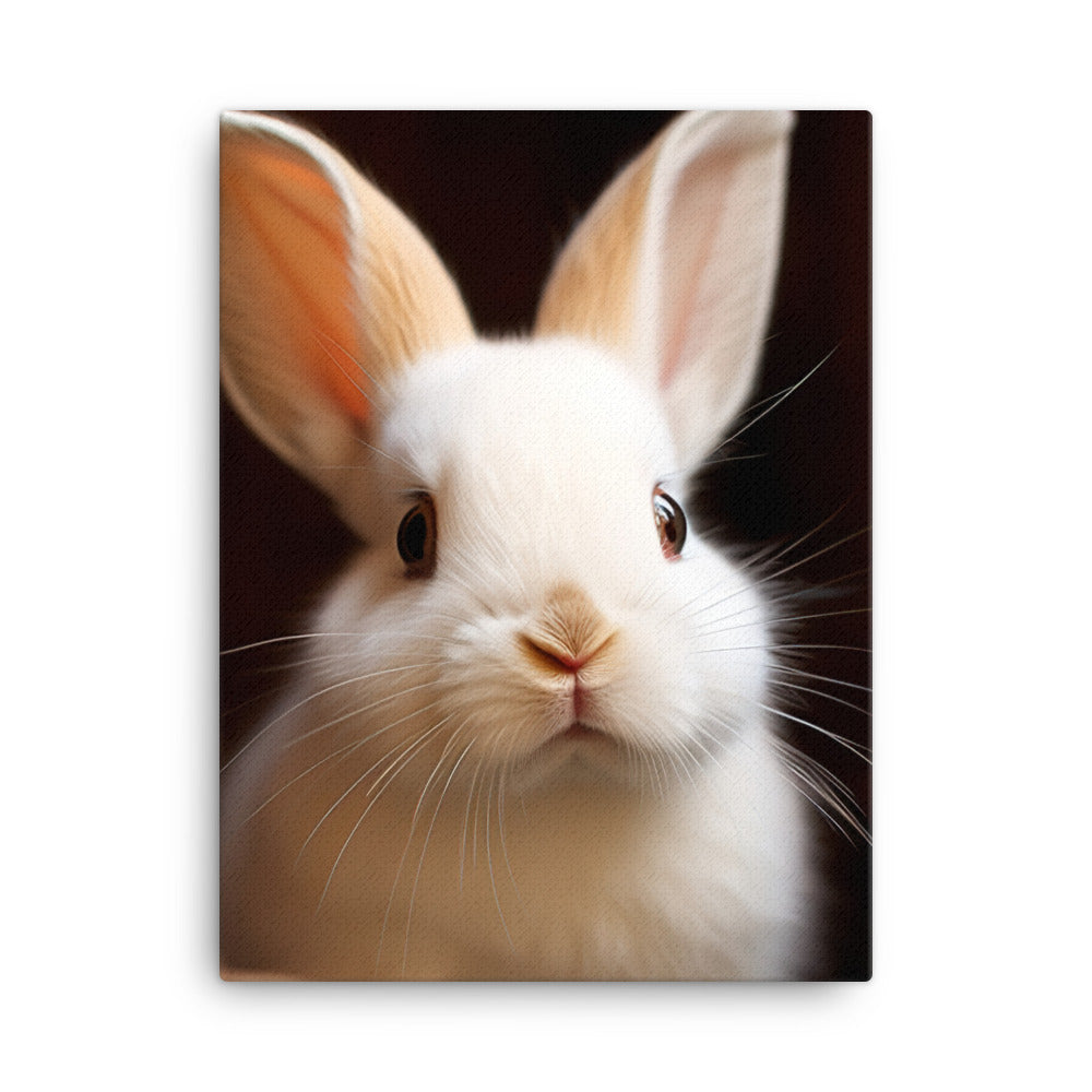Adorable Dwarf Hotot Bunny Canvas - PosterfyAI.com