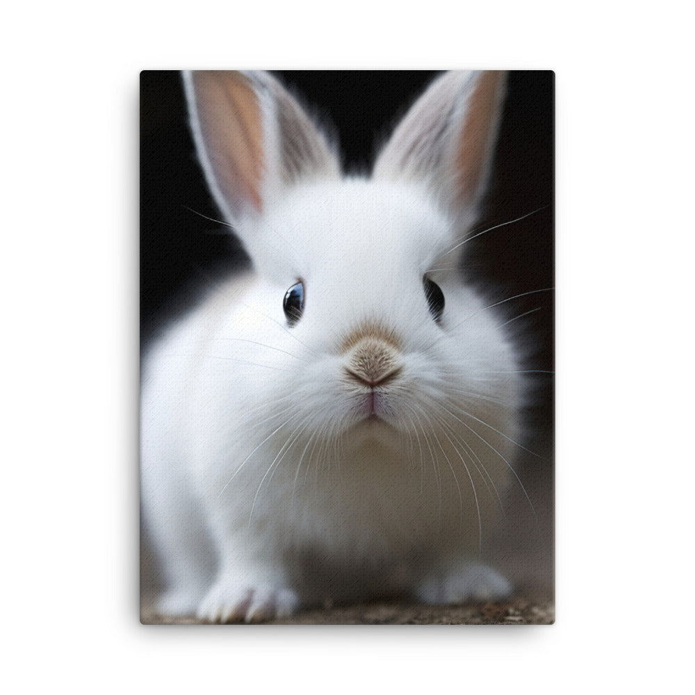 Adorable Dwarf Hotot Bunny Canvas - PosterfyAI.com