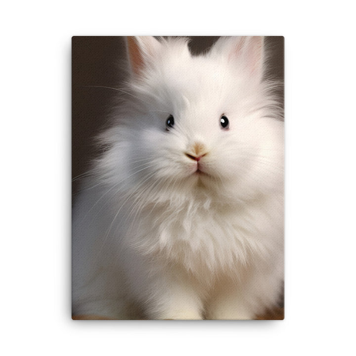 Adorable Satin Angora Bunny Canvas - PosterfyAI.com
