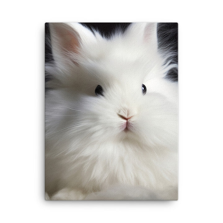 Adorable Satin Angora Bunny Canvas - PosterfyAI.com