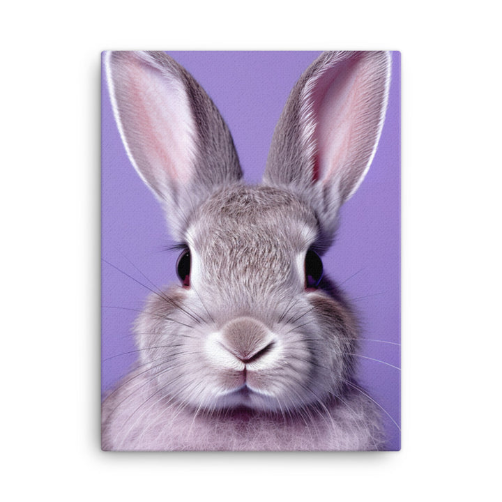 Lilac Bunny Canvas - PosterfyAI.com