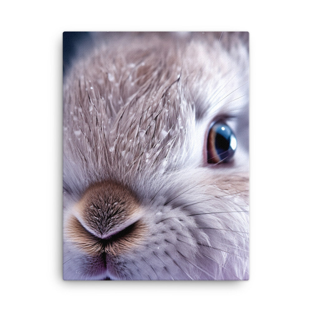 Adorable Lilac Bunny Canvas - PosterfyAI.com