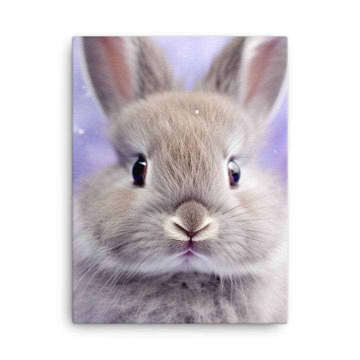 Adorable Lilac Bunny Canvas - PosterfyAI.com
