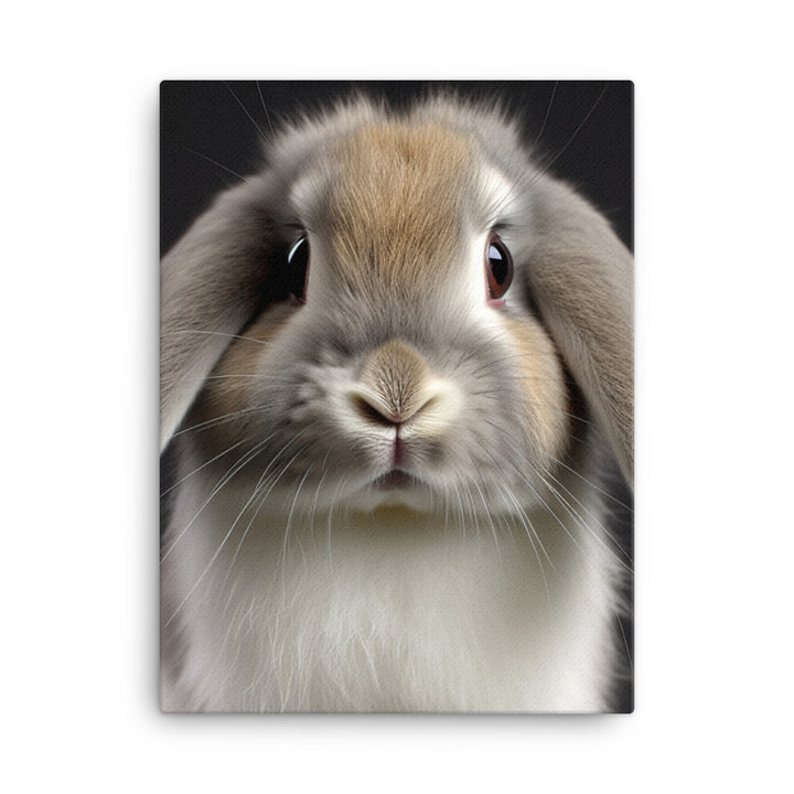 Mini Lop Bunny Canvas - PosterfyAI.com